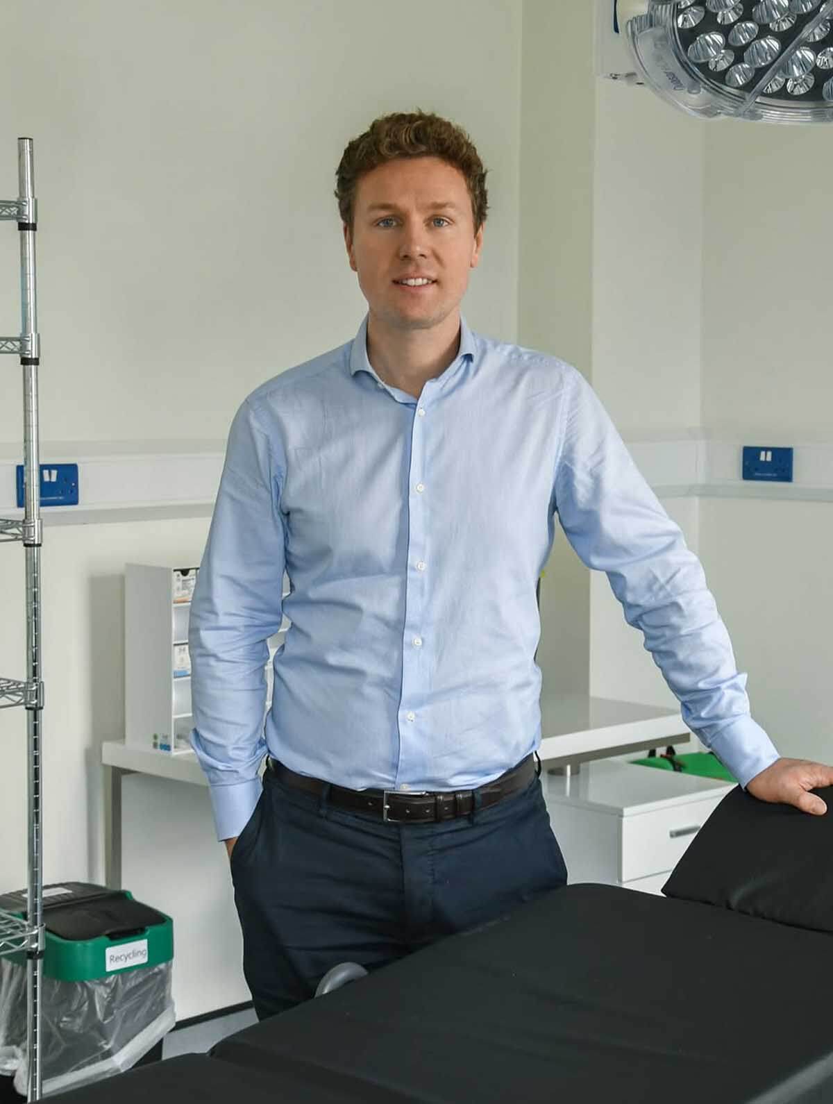 Dr Jonathan Dunne stood in the practice