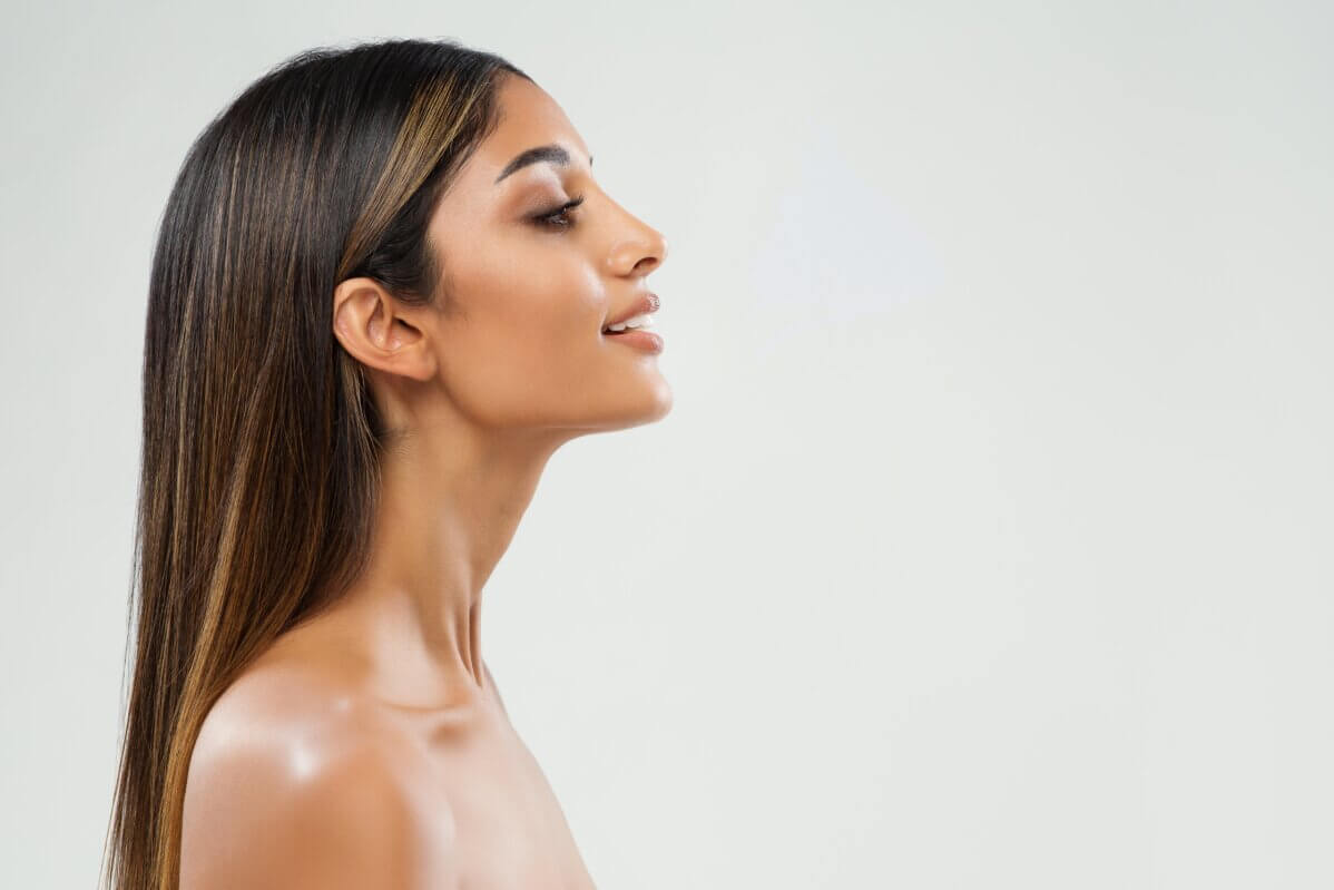 woman after split earlobe repair surgery in belgravia, london